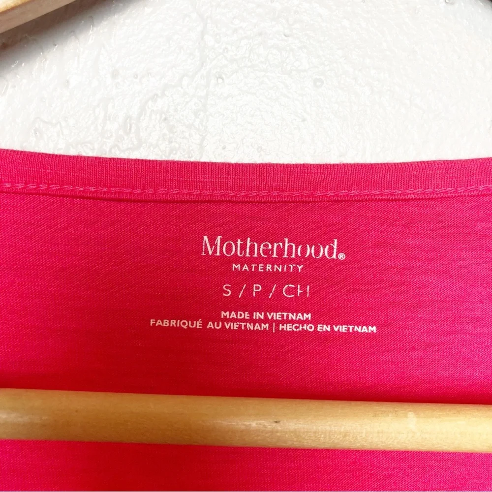 3/4-Sleeve Maternity Shirt Pink small motherhood maternity